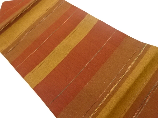 JAPANESE NAGOYA OBI / TSUMUGI / WOVEN STRIPE